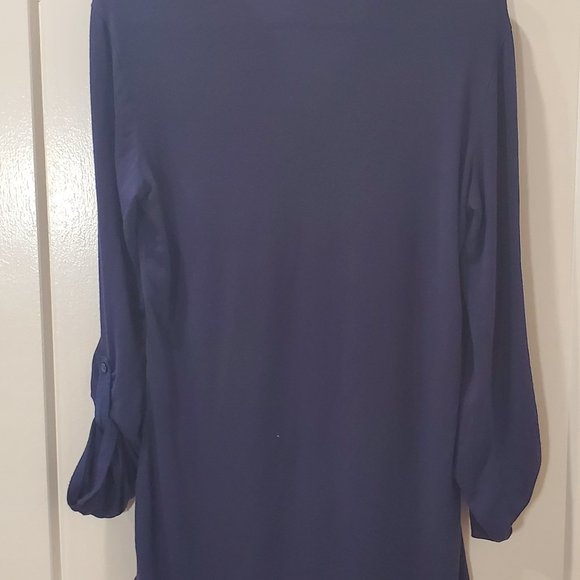 Converse One Star Medium Navy Button Up Blouse - Picture 2 of 3